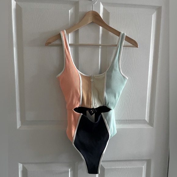 RIP CURL WOMEN'S BLOCK PARTY SPLICE GOOD COVERAGE ONE PIECE SWIMSUIT - Picture 7 of 10